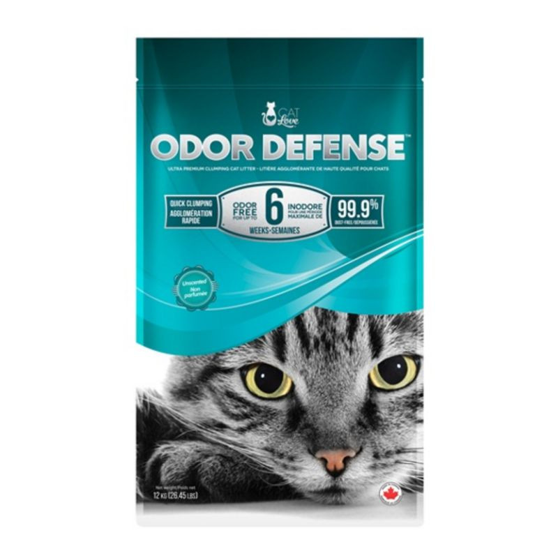 Litière agglomérante Odor Defense 12 kg