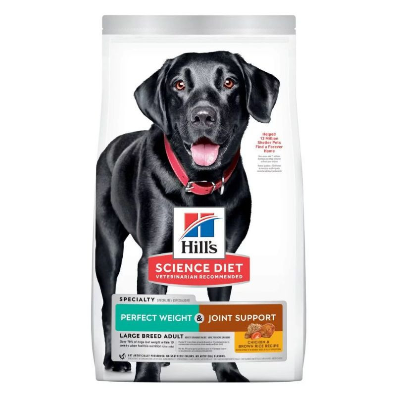 Nourriture pour Chien Grande Race Adulte Poids Parfait et Soutien des Articulations au Poulet, 11.36 Kg – Science Diet