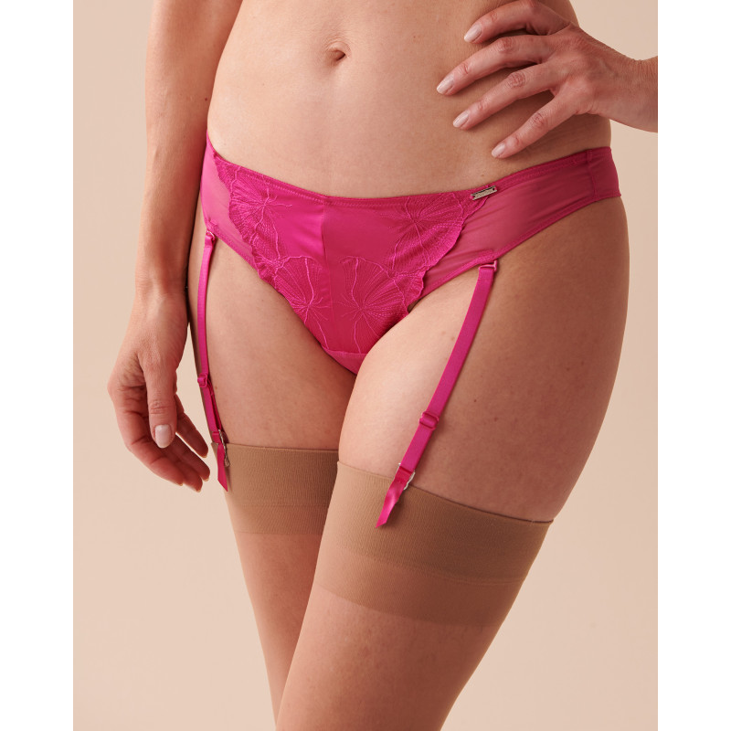 Culotte tanga satin et résille