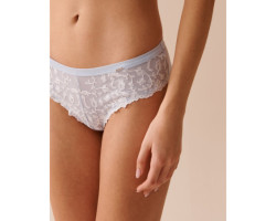 Culotte cheeky résille brodée