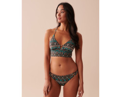 Haut de bikini triangle long BLUE TILE