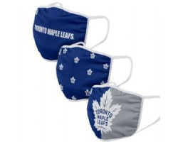 Lnh -  masque pour visage - set de 3 -  maple leafs de toronto