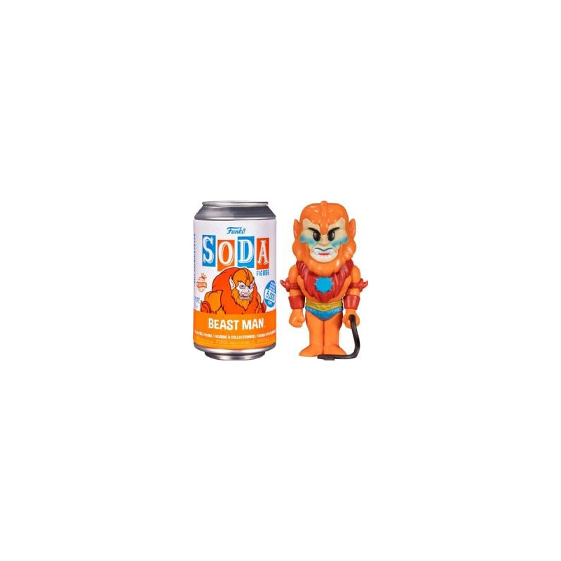 Masters of the universe -  figurine soda en vinyle de beast man (10 cm) -  funko soda