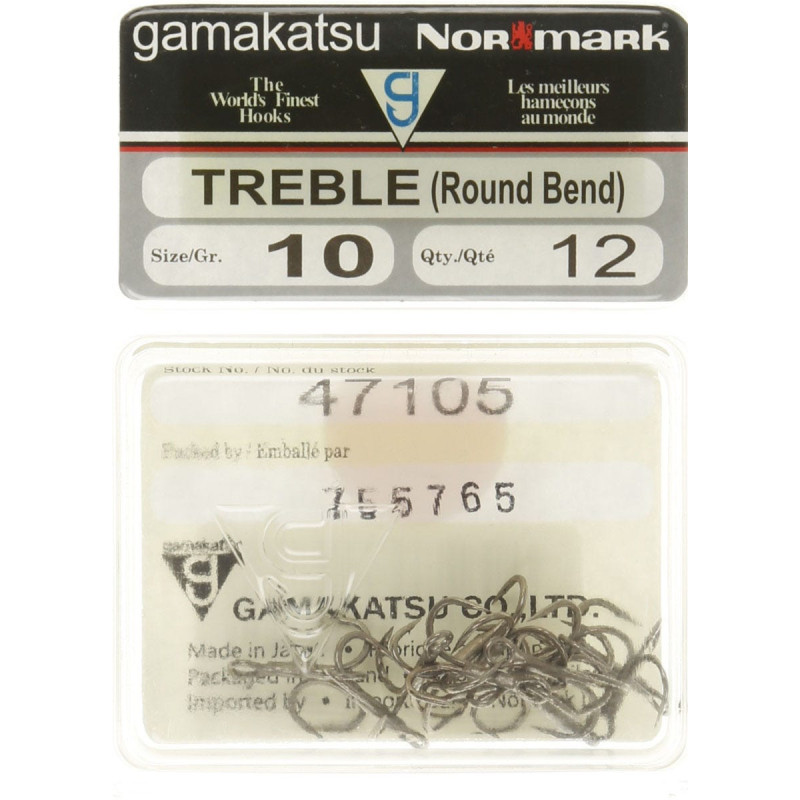 GAMAKATSU Hameçon triple Round Bend