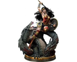 Dc comics -  figurine de wonder woman vs hydra - version exclusive -  prime 1 studio