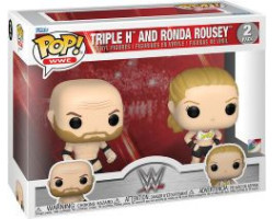 Wwe -  figurine pop! en vinyle de triple h et ronda rousey (10 cm) 2 pack