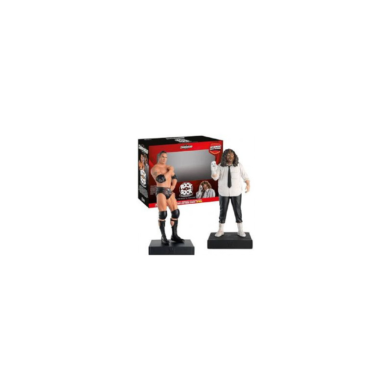 Wwe -  figurine the rock & mankind