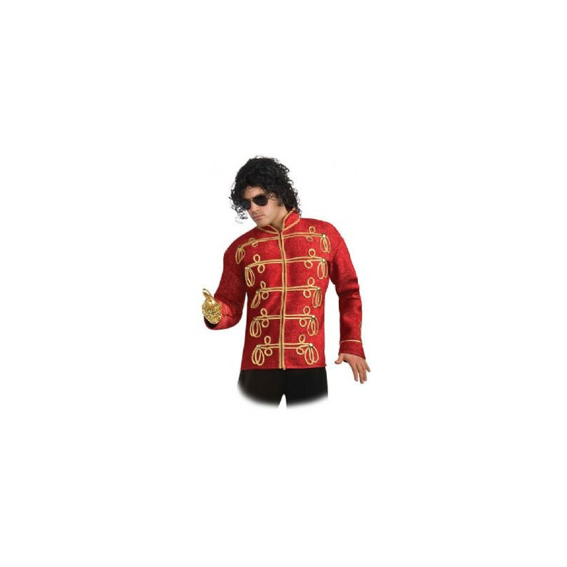 Michael jackson -  veste militaire - rouge (adulte)