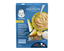 GERBER Gerber blé, yogourt, pomme, poire et banane, 227 g