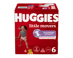 HUGGIES Little Movers couches pour bébés, taille 6, 44 unités