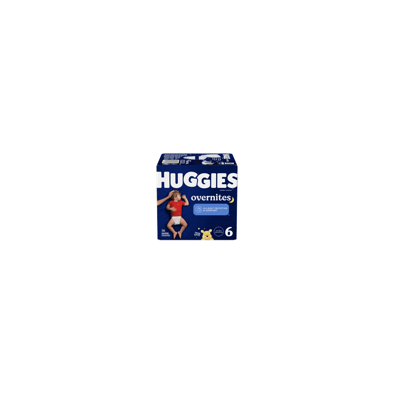 HUGGIES Overnites couches pour la nuit, taille 6, 36 unités