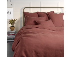 Housse de couette Linen terracotta