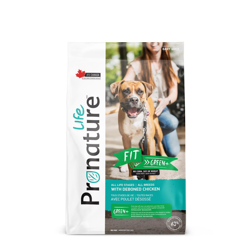 Pronature Life Formule FIT Green+ pour chiens, poulet d…