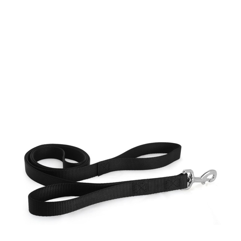 Two-length black leash