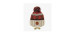 Brown patterned knitted toque, baby