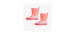 Color-blocked pink waterproof rain boots