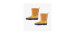 Color-blocked yellow waterproof rain boots