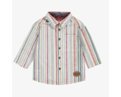 Shirt with long sleeves in linen and cotton, baby