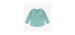 Blue-green striped long sleeves t-shirt with henley collar in jersey, baby