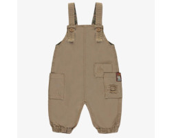 Sand-colored casual overalls in stretch denim, baby