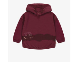 Burgundy hoodie in french...