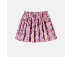 Loose fit floral lilac short skirt in viscose, child