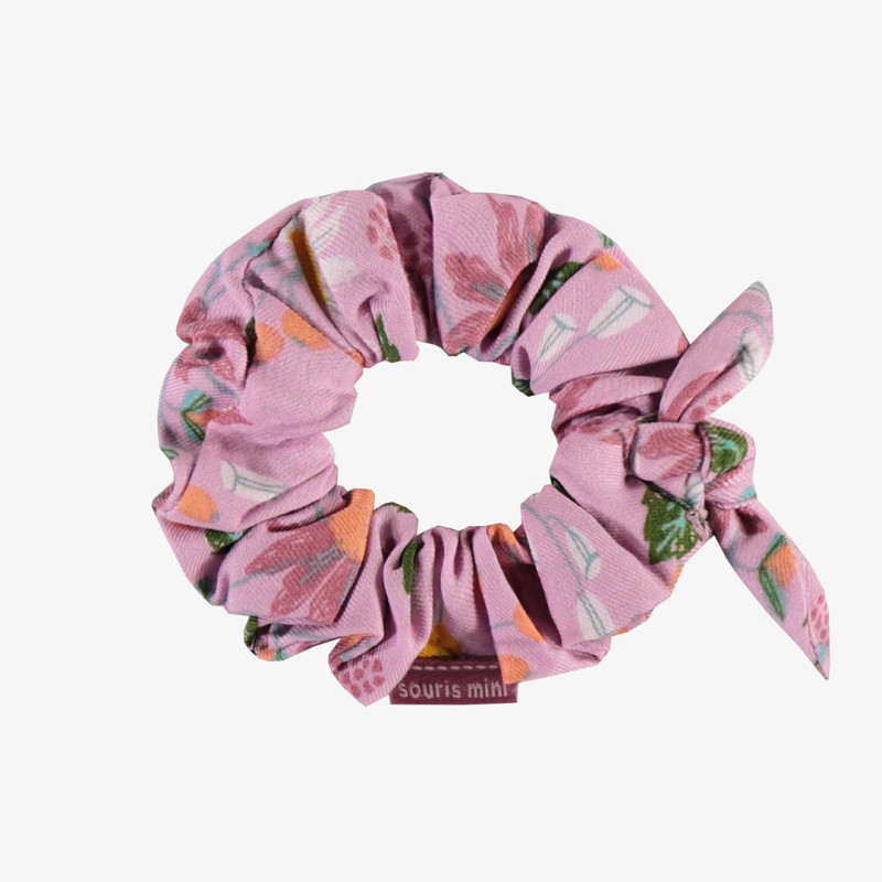 Floral lilac scrunchie in viscose, child