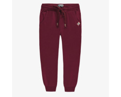 Burgundy pants relaxed fit in French terry, child