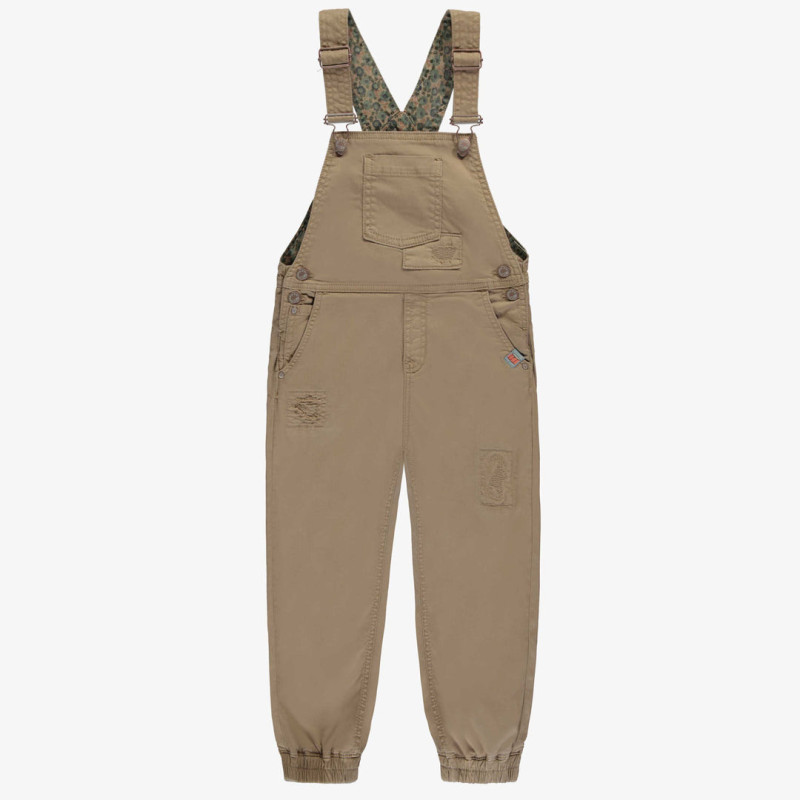 Sand casual overalls in stretch twill, child