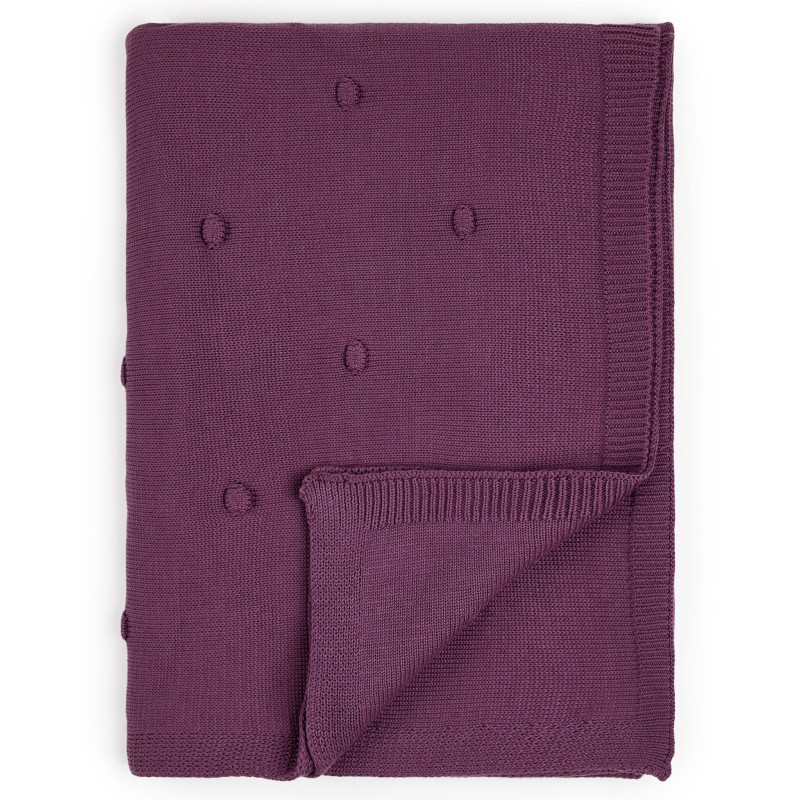 Plum Knit Blanket