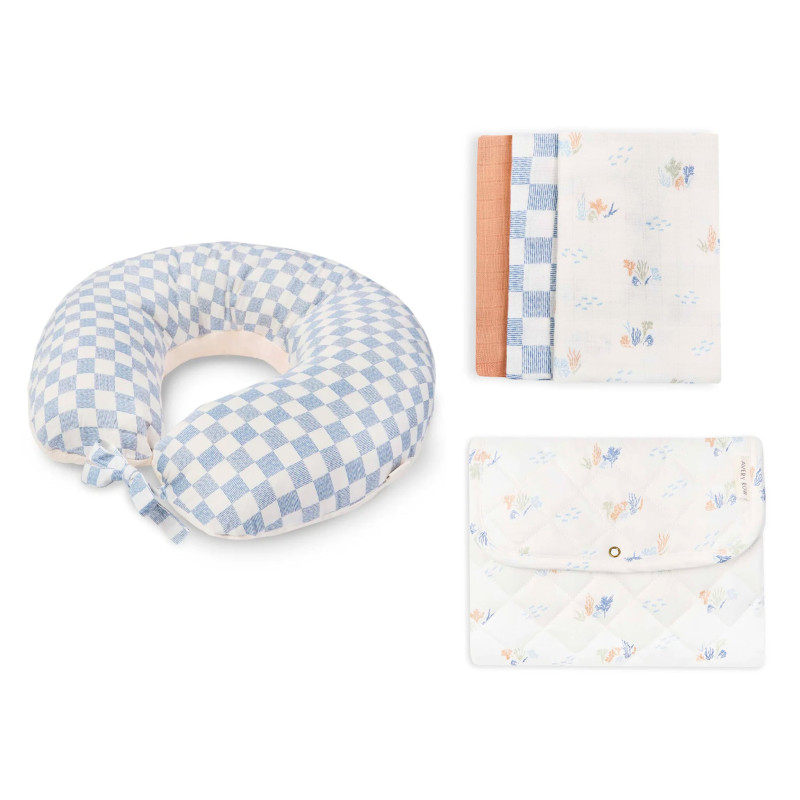 Nursing Pillow + Changing Mat + Blanket Set