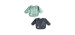 Long Sleeve Bib (2) - Sage / Charcoal