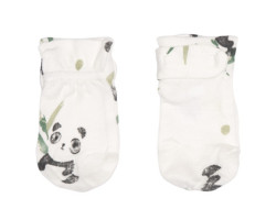 Pandas Bamboo Mittens 0-3m