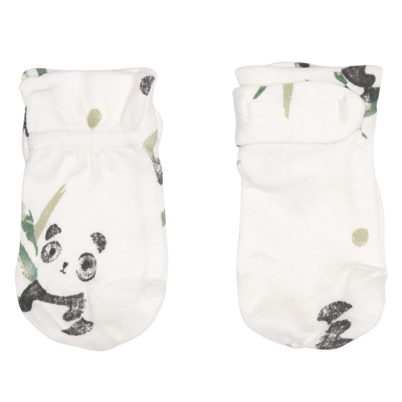 Pandas Bamboo Mittens 0-3m