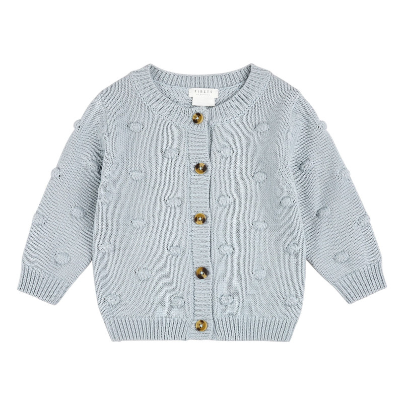 Firsts par Petit Lem Cardigan Tricot Mésanges 3-24m