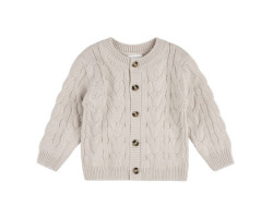 Firsts par Petit Lem Veste Tricot Beige Prunes 3-24mois