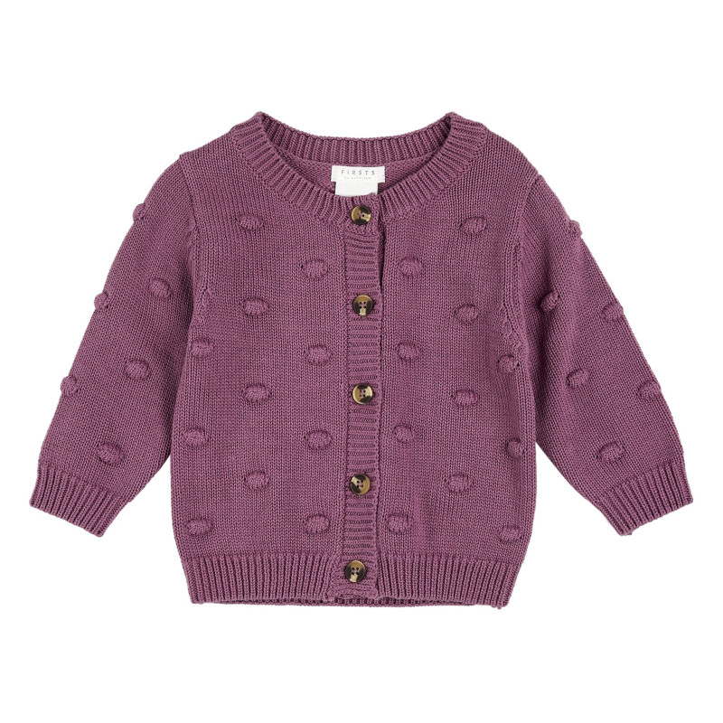 Plum Knitted Jacket 3-24 months