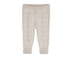 Firsts par Petit Lem Pantalon Tricot Crème Prunes 3-24mois