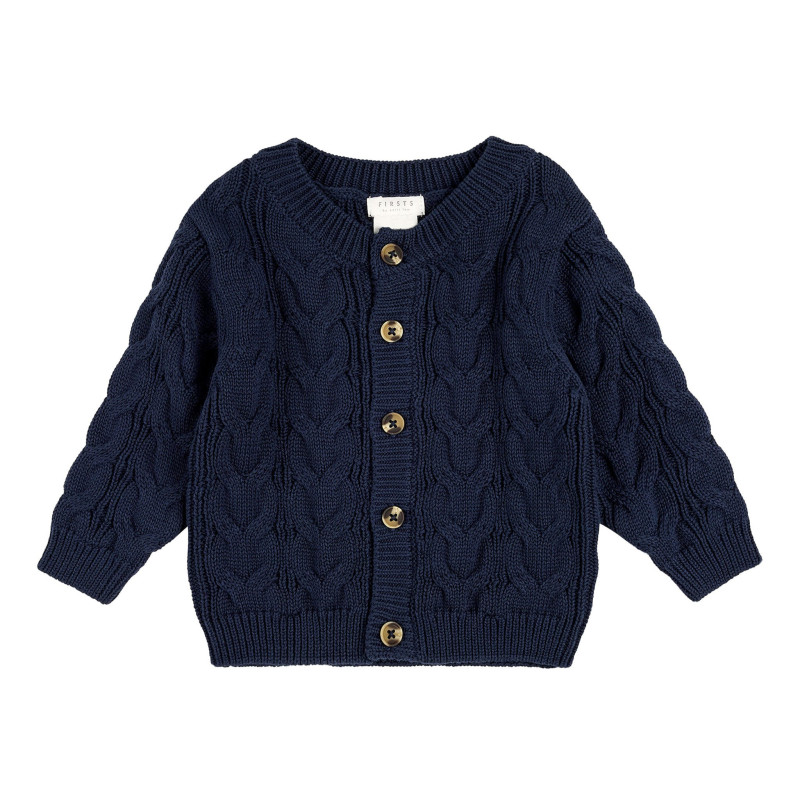 Firsts par Petit Lem Cardigan Tricot Berger 3-24mois