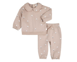 Chickadee Flowers Sweatshirt Set 6-24 months