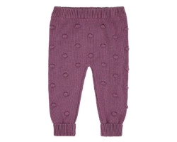 Firsts par Petit Lem Pantalon Tricot Prunes 3-24mois