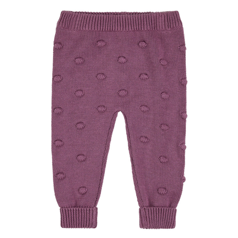 Firsts par Petit Lem Pantalon Tricot Prunes 3-24mois