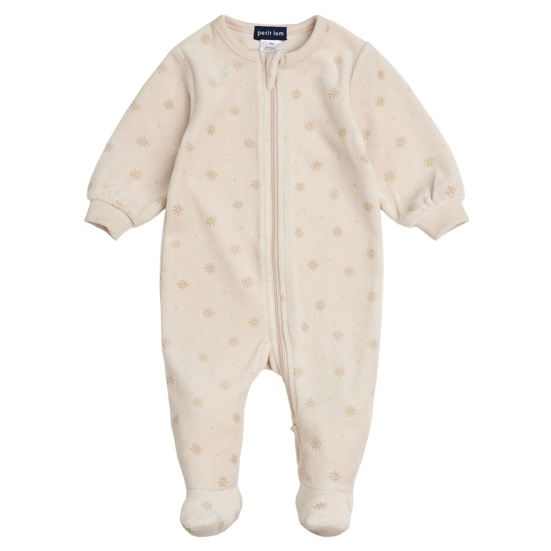 Petit Lem Pyjama Velours Pois 0-24mois