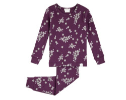 Firsts par Petit Lem Pyjama Fleurs Prunes 12-24mois