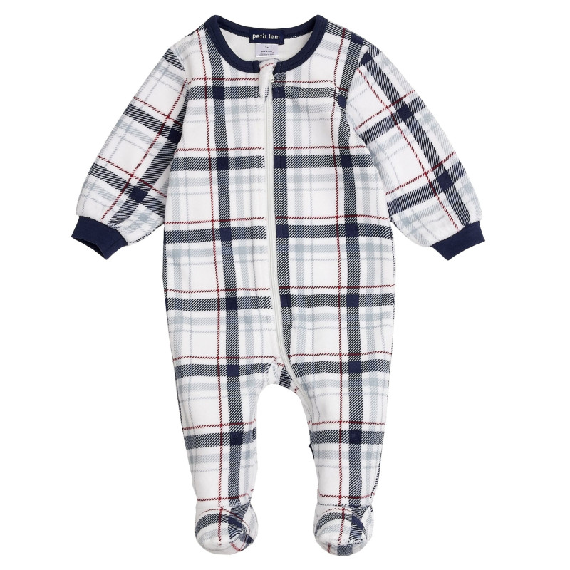 Checked Velvet Pajamas 0-24 months