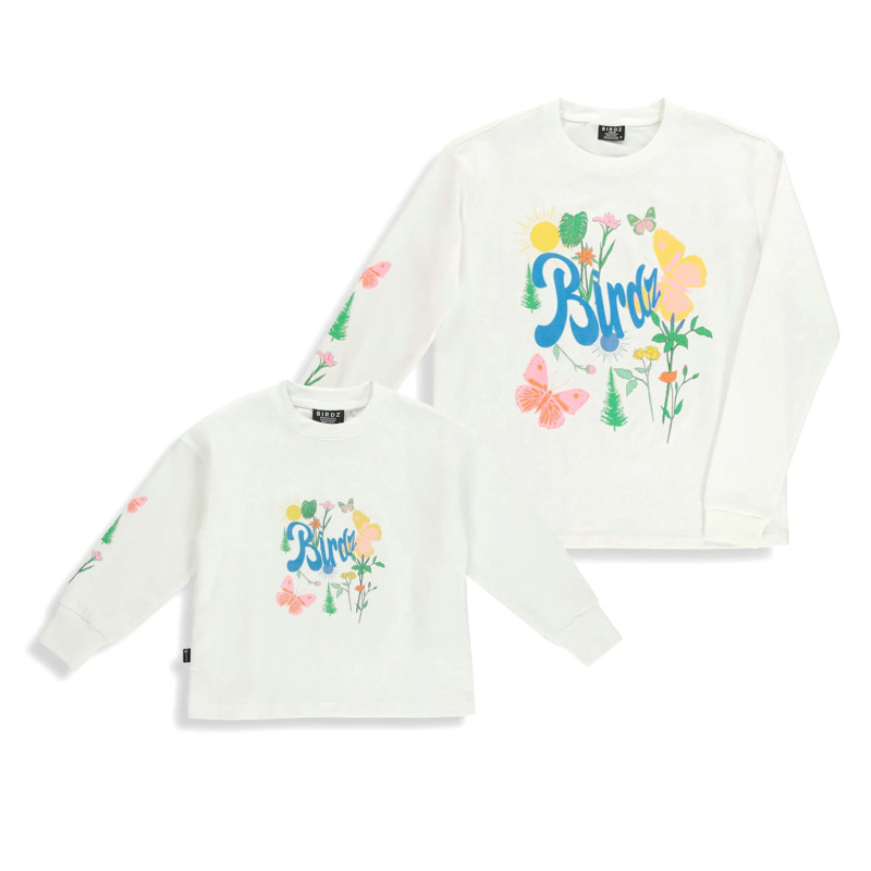 Birdz T-shirt Fleurs Automne Adulte + Enfant 3-14ans