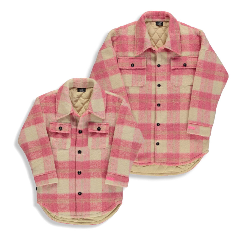 Checked Overshirt Adult + Child 5-14 years - Pink