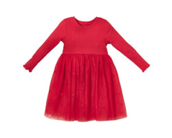 Long Sleeve Ribbed Tutu Dress, 2-6 years