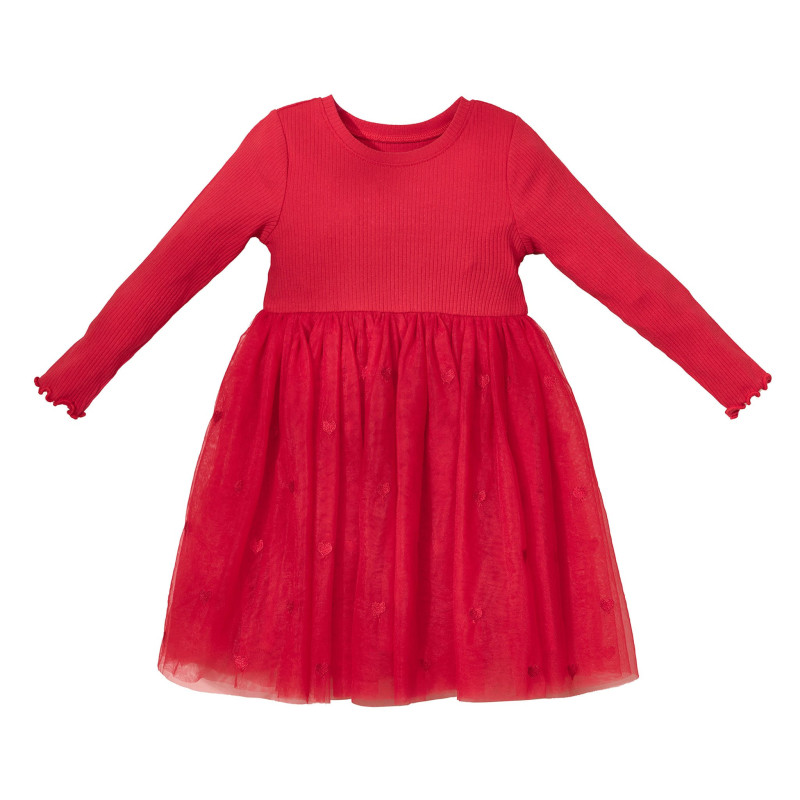 Long Sleeve Ribbed Tutu Dress, 2-6 years