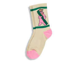 Pink Bear Crew Socks 10E-4J